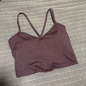 All In Motion Small Brown Keyhole Longline Sports Bra with Removable Padding